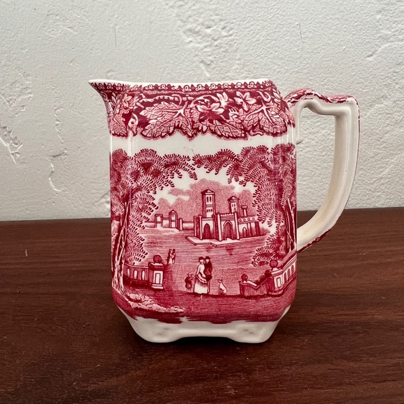 Mason’s Vista Pink Square Creamer vintage ironstone English China transferware - Picture 2 of 10